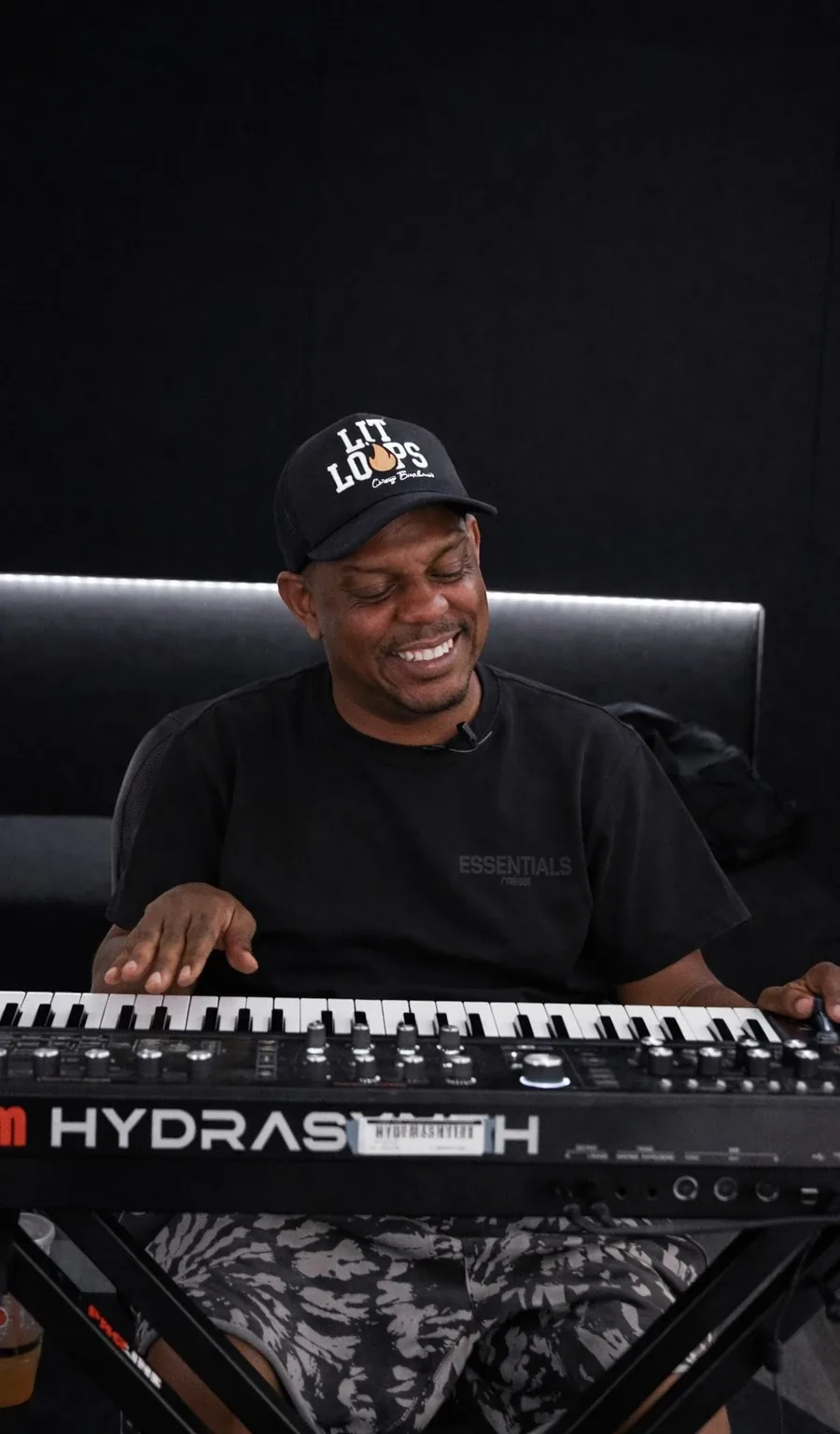 Keyboard session in the studio