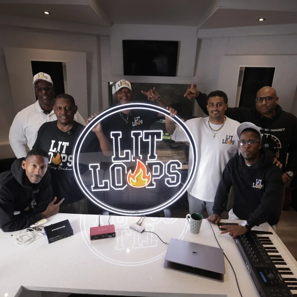A Lit Loops group photo in the studio