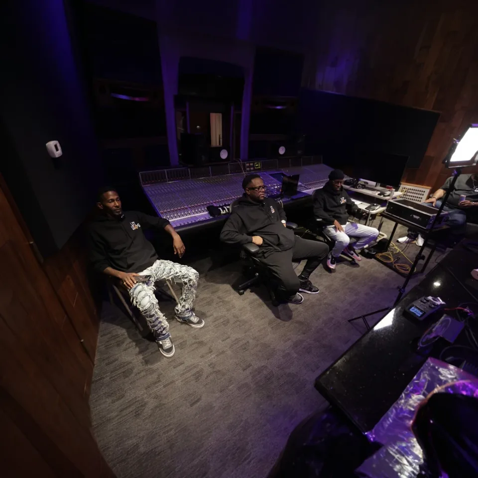 The team working in the control room