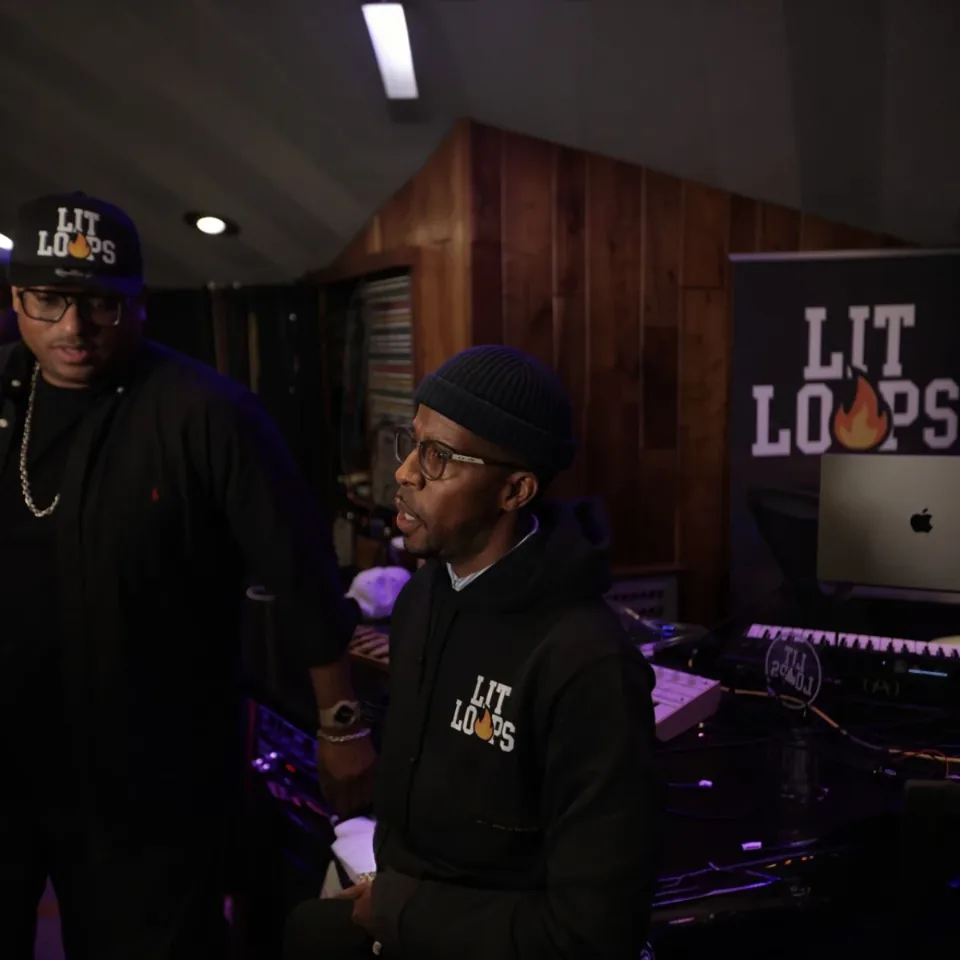 A conversation during a studio session