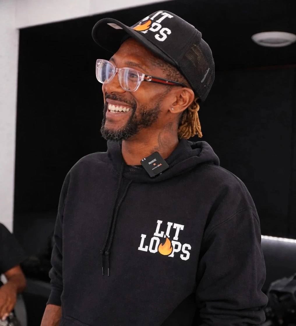 A musician during a Lit Loops session